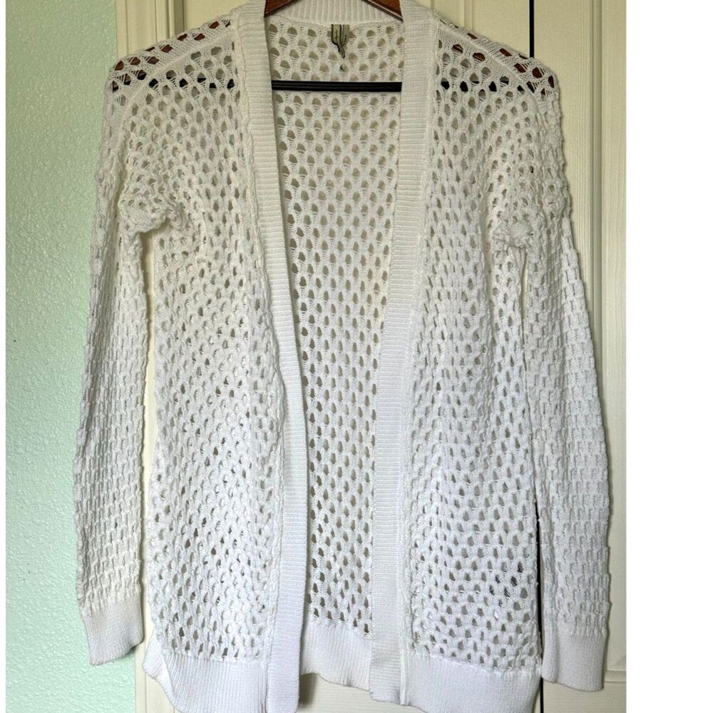 GUESS Los Angeles White Knit Cardigan Size S